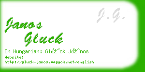 janos gluck business card