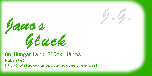 janos gluck business card